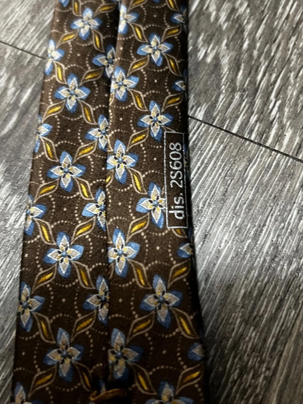 Brioni Neck Tie 100% Silk 59x4 Geometric Flowers Made in Italy